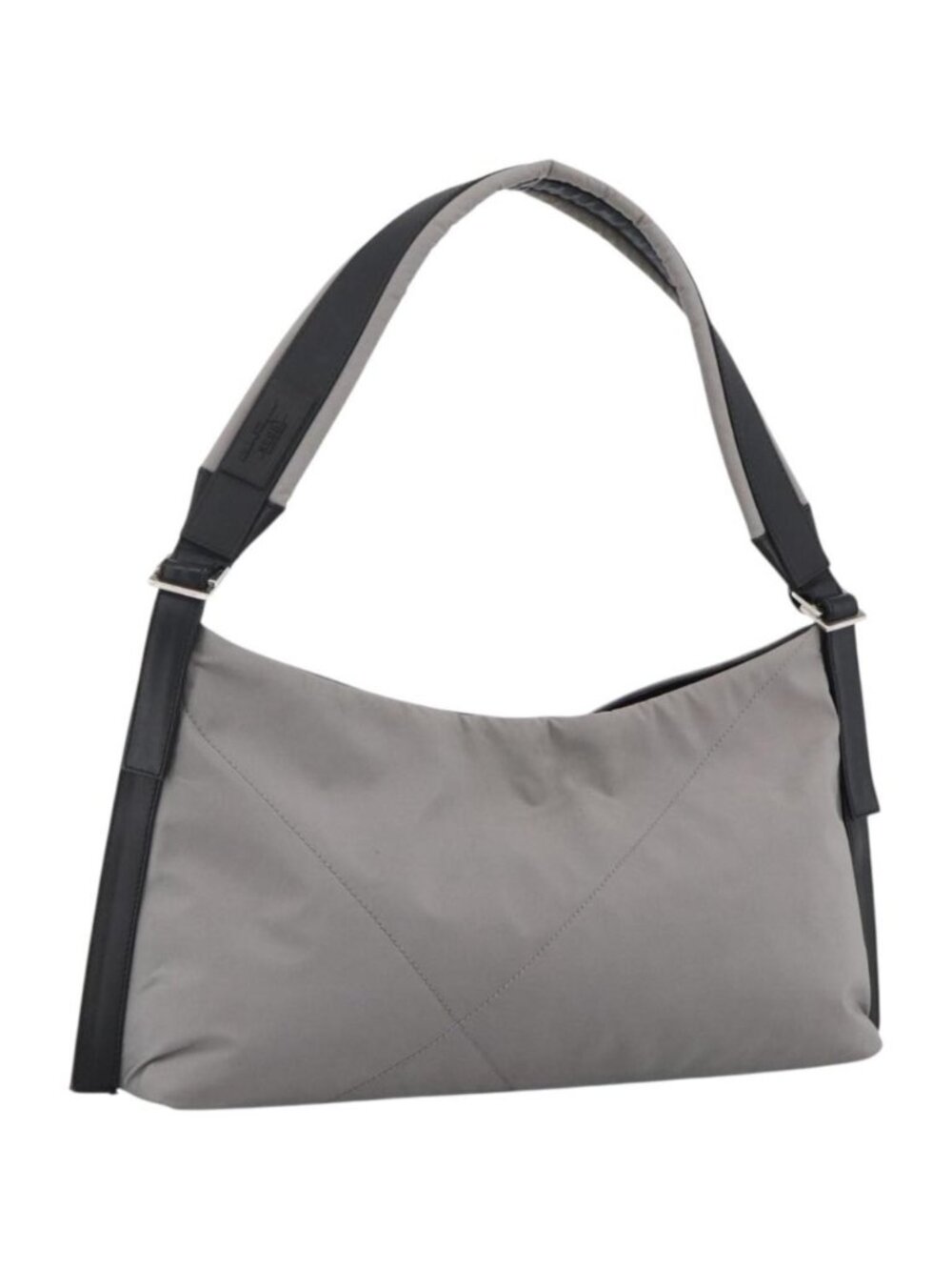 Salvatore Ferragamo Shoulder Bag Nylon Gray Silver